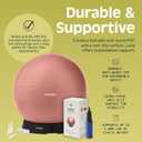 Retrospec Luna Exercise Ball with Pump - Anti-Burst Fitness Equipment for Yoga, Core Training & Stability - Home Gym Swiss Ball for Office & Pregnancy, Size: 65cm