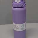 Ello Cooper 22oz Stainless Steel Water Bottle with Straw and Carry Handle, Double Walled and Vacuum Insulated Metal, Leak Proof Locking Lid with Soft Silicone Spout, Reusable, BPA Free, Lilac