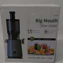 Juicer Machines, ECOSELF Cold Press Juicer with 4.35" Large Feed Chute Fit Whole Fruits & Vegetables, Juicer Machine Self Feeding Effortless for Batch Juicing, High Juice Yield, Easy to Clean (Black)