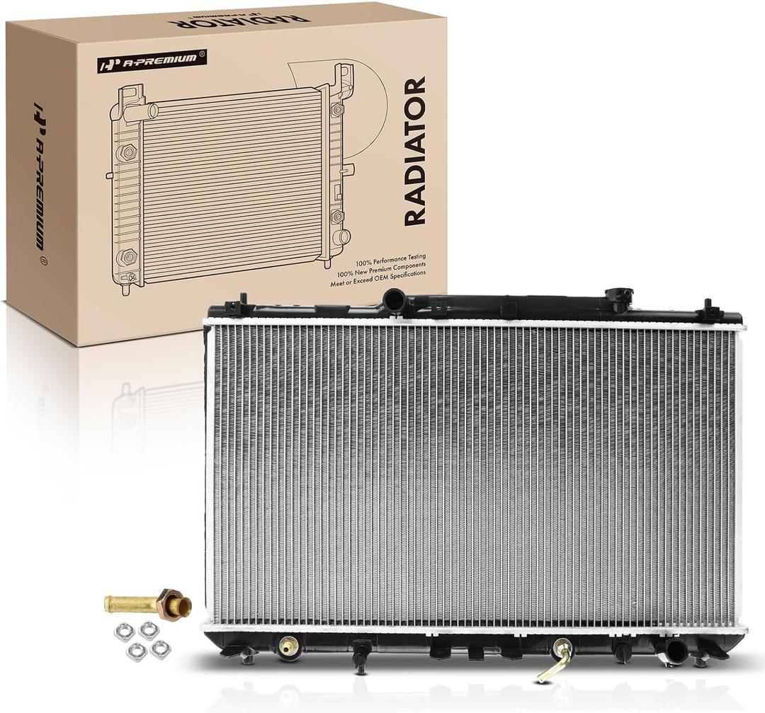 A-Premium Engine Coolant Radiator with Transmission Oil Cooler - Compatible with Toyota Camry 1997 1998 1999 2000 2001, Solara 1999 2000 2001 - L4 2.2L - Automatic Transmission