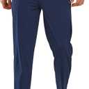 NORTHYARD Men's Joggers Athletic Workout Track Pants Running Gym Training Sweatpants with Zipper Pockets Open Hem (Blue, M)