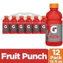Gatorade Thirst Quencher,Fruit Punch, 12 Fl Oz (Pack of 12) (EXP 03/27/27)