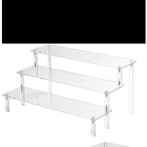 Acrylic Riser Display Stands, 3 Tier Perfume Organizer Display Shelf & Versatile Cupcake Stand Holder, Display Risers for Figures, Dessert Shelves for Party for Decoration and Organizer