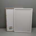 2 PCS 13x19 Matted Frame White Solid Wood with White Mat 15x21 Frame Matted to 13x19 Opening Display Your Picture Under UV Acrylic Plexiglass with Foam Board Backing and Wall Hanging Hardware