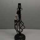 Spiral Cage Table Lamps - Rubbed Bronze, Modern Farmhouse Style, Bedside, or Living Room Lamps with White Drum Shades by Lavish Home