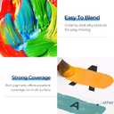 Smallbudi 15 Colors Large Bulk Acrylic Paint Set (10 oz,300 ml) Art Painting Supplies for Multi Surface Canvas Wood Leather Fabric Rock Craft, Non Toxic Paint for Kid & Adult with Pump, Color Wheel