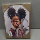Framed Funny Black Girl Bathroom Canvas Wall Art Humor African American Kids Stank Face Bathroom Unpleasant Smell Cover Nose Picture Wall Decor Print Artwork for Kids Washroom Toilet Home Decor