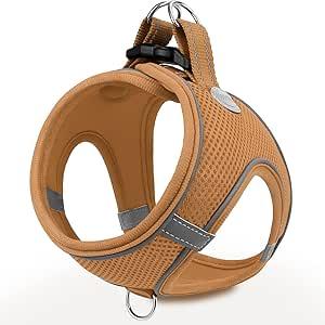 Joytale Dog Harness, Reflective Soft Padded Dog Harness, Breathable Air Mesh Chest Harness for Dogs, 3XS