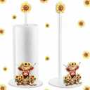 Namalu Highland Cow Sunflower Paper Towel Holder Highland Cow Sunflower Kitchen Decor Kitchen Cute Paper Towel Holder Dispenser for Bedroom Toilet Countertop Decor