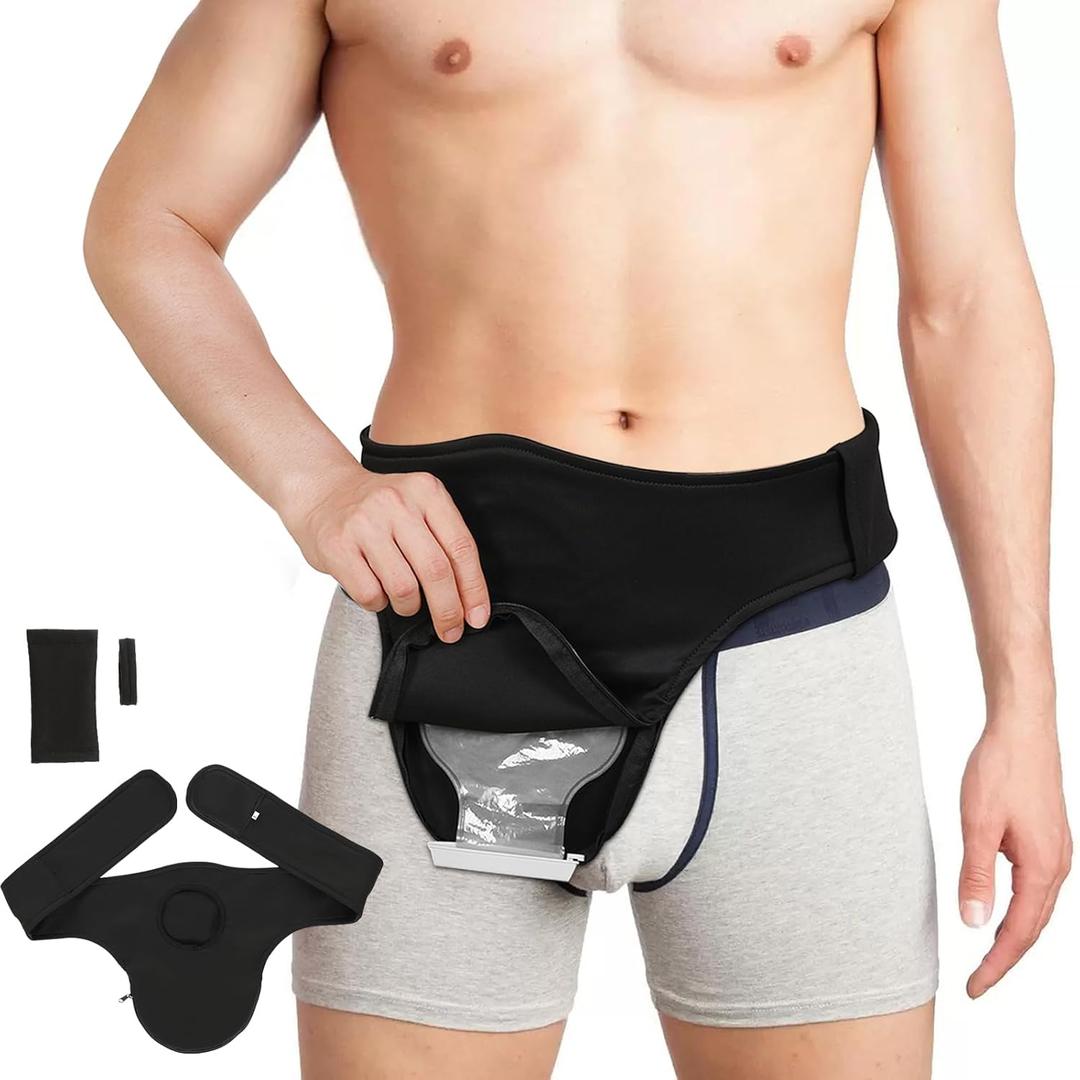Fanwer Ostomy Belt Black - Stealth Colostomy Belt for Ostomy Bag, Ostomy Wrap, Ostomy Support Belt, Colostomy Bag Covers for Sport & Daily Life
