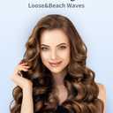 1 Inch Curling Wand Long Barrel, Dual Voltage Hair Curling Iron Wand Ceramic for Long Hair,10 Adjustable Temp