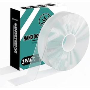 MYZHAOYUN Double Sided Tape Heavy Duty, Removable Two Mounting Tape,Used for Carpet, Poster, Picture Hanging, Outdoor Multifunctional Double Sided Nano Tape,(1.18”×16.4FT) 3 packs