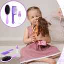 Civaner 3 Pieces Doll Wig Brush Set with Spray Bottle, Comb and Styling Accessories for 18 Inch Dolls (Purple)