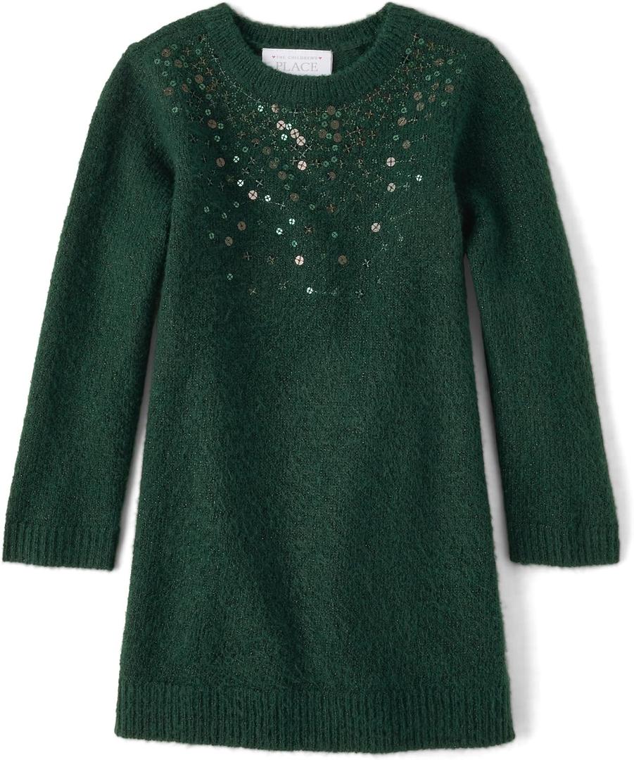 The Children's Place Baby and Toddler Girls' Long Sleeve Sweater Dress (3T)
