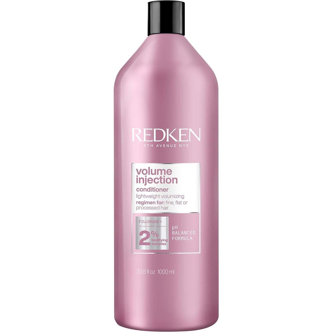 Redken Volume Injection Conditioner For Fine Hair - Adds Lift & Body, Volumizing & Detangling Without Weighing Down, Paraben Free