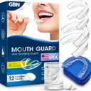 GBN Mouth Guard for Sleeping - Comfort Fit Night Guards for Nighttime Use - Reusable Mouthguard, Nightguards for Adults Includes 2 Sizes & 1 Travel Case