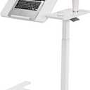 Adjustable Tilt Overbed Table with Wheels, Hospital Bed Side Table, 26.8 x 15.8 x 27.8 inches