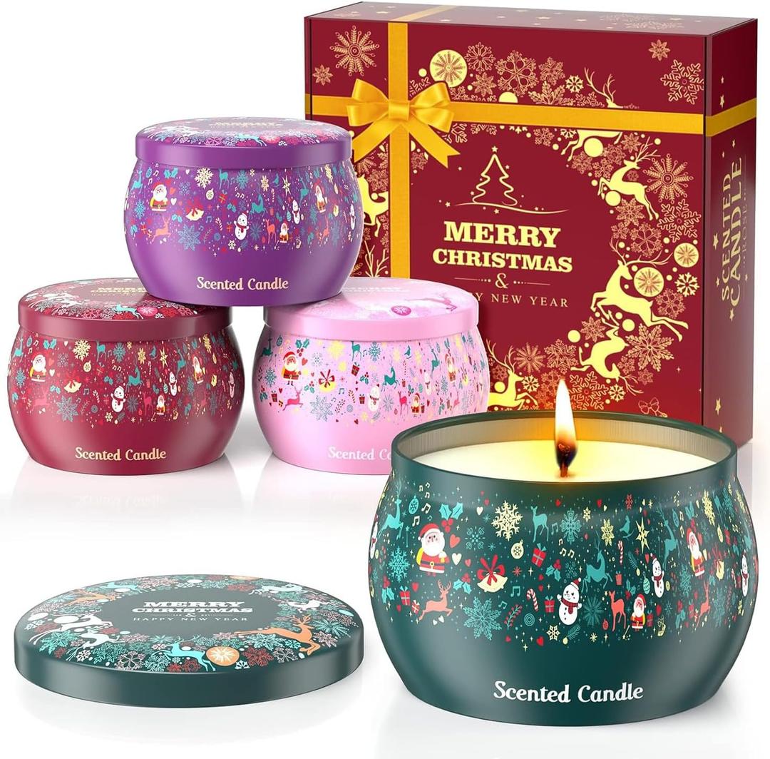 4 Pack Aromatherapy Candle, Stress Relief Candle Gifts for Women