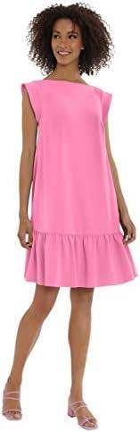 Maggy London Women's Boatneck Tent Dress with Sleeve Bands, Size 2