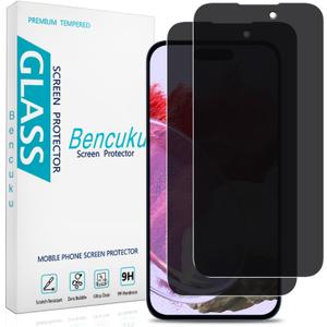 2 Pack Privacy Screen Protector for iPhone 14 Pro Max 6.7 Inch Anti Spy Tempered Glass, Anti Scratch, Bubble Free (Black)