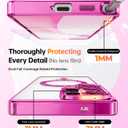 Meifigno Case Designed for Samsung Galaxy S25 Ultra 6.9 inch, [Compatible with MagSafe] [2X HD Screen Protectors] [Glitter Card & Wrist Strap] Full Lens Protection Case for Galaxy S25 Ultra, Hot Pink