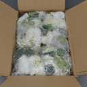 NUPTIO Small Fake Flower in Vase: 6 Pcs Silk Artificial Flowers with Champagne Pink Glass Vase for Living Room Bathroom Office - Faux Rose Mums Floral Arrangement Wedding Dining Table Centerpiece