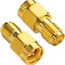 Boobrie SMA WiFi Adapter RP-SMA Female to SMA Male Coaxial Connector RF Antennas Plug Connector RP-SMA to SMA Adapter SMA Plug to RP SMA Jack for FPV Drone Pack of 2