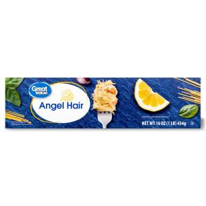 Great Value Angel Hair, 16 oz, Best By OCT 08 2025