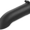 LCGP 3 Inch Inlet Turn Down Bolt On Exhaust Tip, Standard 3 Inch Inside Diameter Turndown Exhaust Tailpipe Tip, Black Powder Coated Stainless Steel, 12 Inch Length