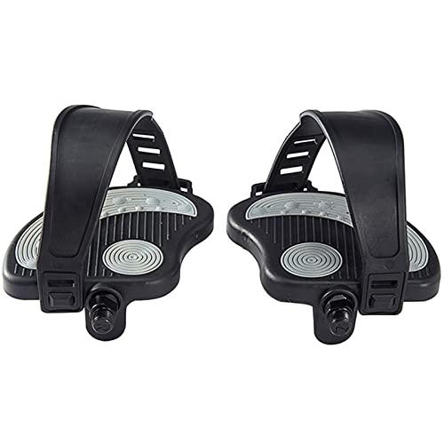 Exercise Bike Pedals 1/2" with Straps for Peloton Bike, Spin Cycling Bike, Indoor Exercycle Bike, Stationary Recumbent Bicycle Replacement Parts