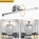 KAISITE Bathroom Light Fixture Over Mirror 22IN Brushed Nickel Vanity Lighting Fixture Dimmable LED Vanity Light Rotatable Modern Bathroom Light Bar 18W 3000K