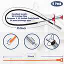 35.5inch Drain Clog Remover(1pcs), 25inch Drain Snake Hair Remover(6pcs)  Cleaning Brush(2pcs), Hair Catcher Drain Auger Cleaner Tool Set For Toilet, Kitchen Sink, Bathroom Tub, Sewer, 9 Pack