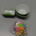 Silicone Lunch Box Dividers - Bento Box Lunchbox Accessories Reusable Cupcake Liners Molds for Baking with 20pcs Food Picks