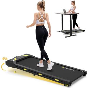 Freepi Walking Pad Treadmill,4 in 1 Under Desk Treadmill for Home Office,Walking pad with Incline,340 Lb Capacity,APP