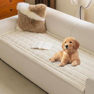 MYSKY HOME Couch Covers for 3 Cushion Sofa Pet Friendly, Couch Cover for Dogs, Sofa Covers for Pets Washable, Soft Non-Slip Sofa Slipcovers Furniture Protector Covers, Dark Grey, 27.6" x 70.9"