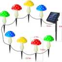 Windpnn 8-Pack Solar Mushroom Lights for Garden Decor, 8 Modes Waterproof Outdoor Garden Mushroom Lamp, Multi-Colored Solar LED Fairy Lights for Christmas Halloween Yard Lawn