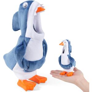 7inch Desk Goose Outfits, Mini Desktop Goose Clothes Desk Goose Accessories Set for Magnetic Goose Statue (Shark)