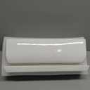 Vencer 14 Inch Rectangular Modern Minimalist Ceramic Succulent Planter Pot  Window Box with Saucer,Office Desktop Potted Stand,White,VF0173W