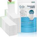 TidyCare Disposable Bedside Commode Liners for Adult Portable Toilet Chair Seat Bucket and Bedpan | Value Pack of 96 Waste Bags | Universal Fit Liners for Home Medical Care