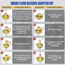 20PCS Brake Bleeder Adapter Kit Master Cylinder Bleeder Kit with Quick Connector, Durable & Well-sealed Brake Pressure Bleeder Kit Compatible with Honda Toyota VW Ford