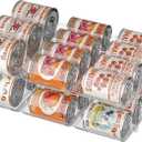 Can Organizer for Pantry Soda Can Organizer Automatic Rolling Food Pantry Storage Rack Can Dispenser for Fridge Holds 24 Cans, Fits 5.8-Inch Soda and Can, Set of 6