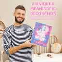 GDLYXJ Gender Reveal Art Painting Set; Creative Baby Reveal Game Props; Memorable Party Favors (boy)