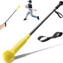 Baseball Hitting Stick Batting Swing Bands Trainer Aid, Batting Practice Training Equipment for Baseball and Softball, Ideal for One-on-One Training All Ages (Yellow)
