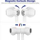 Wired Earbuds Headphones 3.5mm Jack for MP3 Player MP4 Airplane Kids School Student Aux Headset Corded Earphones with Microphone Noise Isolation Plug in Ear Buds for iPhone 6 Laptop Computer White
