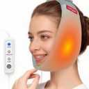 Face Heating Pad for TMJ Pain Relief, USB Heated Wrap for Jaw, Wisdom Teeth Recovery, 3 Adjustable Heat Settings, Reducing Symptoms of Jaw Clicking, Relaxing Face Muscles (Non-Rechargeable) (Blue-gray)