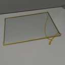 AVLA Brass Hanging Photo Frame, 11x14 Inch Double Glass Floating Display for Pressed Flowers, Large Picture Artwork, Golden Gallery Wall for Specimen, Certificate, Home Decor