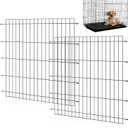 Tandefio 2 Pack Dog Crate Divider Panel for 48 Inch Crates - Adjustable Metal Pet Kennel Divider for Large, Medium & Small Dogs | Easy Installation & Secure Design (28 x 29.1 Inches)
