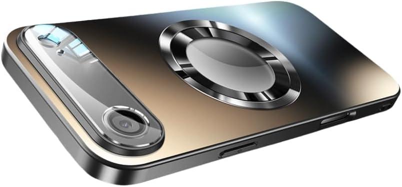 Magnetic Series Design for iPhone Air Case, [Compatible with MagSafe][Military Drop & Full Camera Lens Protector] Large Window Logo View Dust-Proof Matte Shockproof Cover, Black