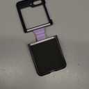 for Samsung Galaxy Z Flip 5 Case with Ring, Premium Leather Back Cover Anti-Scratch Shockproof Case for Galaxy Z Flip5 (Violet)