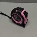 WORKPRO 25-FT Tape Measure with Fractions, 3 Brakes Retractable Measuring Tape, Compact Measurement Tape with Magnetic Hook, Nylon Coating Blade Accuracy 1/32, Pink